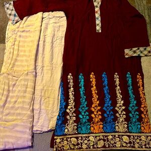 Silky cotton medium 3 piece suit by Umer Hassan from Stylish Express boutique